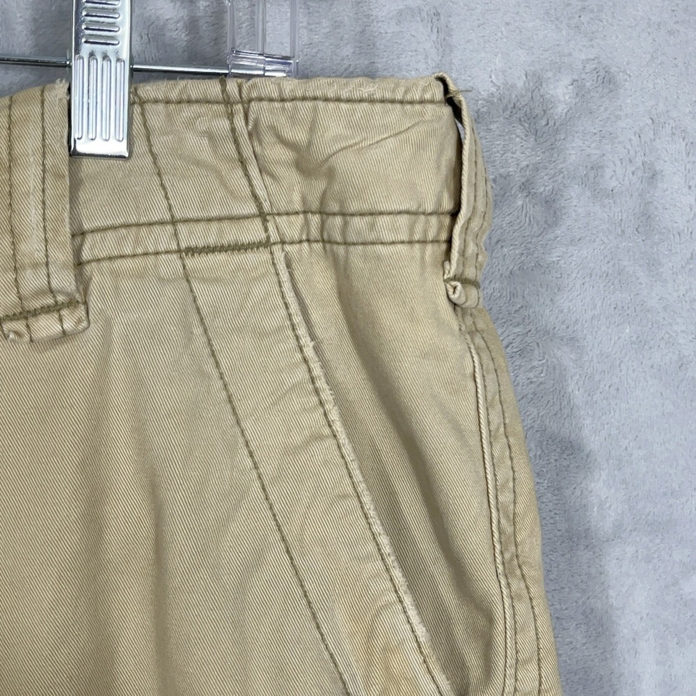 Hollister Y2K Cargo Shorts Mens 36 Beige Baggy Khaki Button Fly Canvas Pockets - Picture 4 of 11